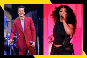 The Killers frontman Brandon Flowers (L) and SZA are headlining at the 2024 Sudden Little Thrills Music Festival in Pittsburgh, PA.