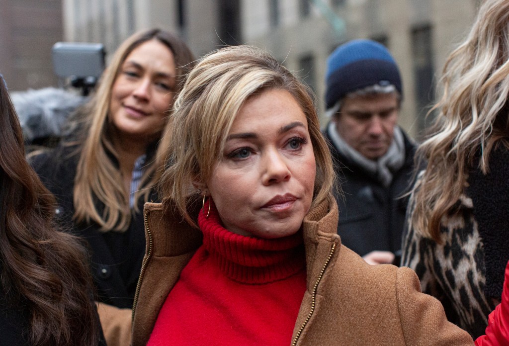 Lauren Sivan, who has accused Harvey Weinstein of sexual misconduct, attends a press conference.