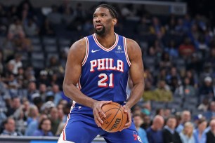 Philadelphia 76ers center Joel Embiid.