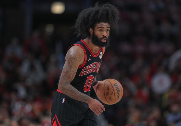 Chicago Bulls guard Coby White.