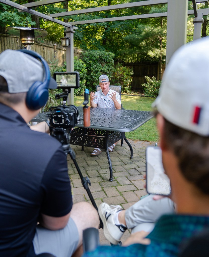 Nick Cassano filming one of his videos