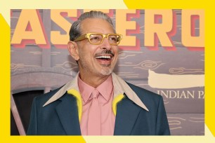 Jeff Goldblum is all smiles on the red carpet.