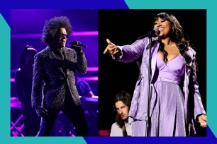 Maxwell (L) and Jazmine Sullivan headline the 'Serenade Tour.'