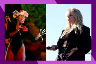 Janelle Monáe (L) and Reneé Rapp headline at the 2024 All Things Go Festival.