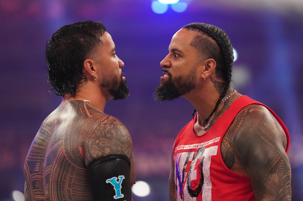 Jey and Jimmy Uso will face each other for the first time at WrestleMania 40. 