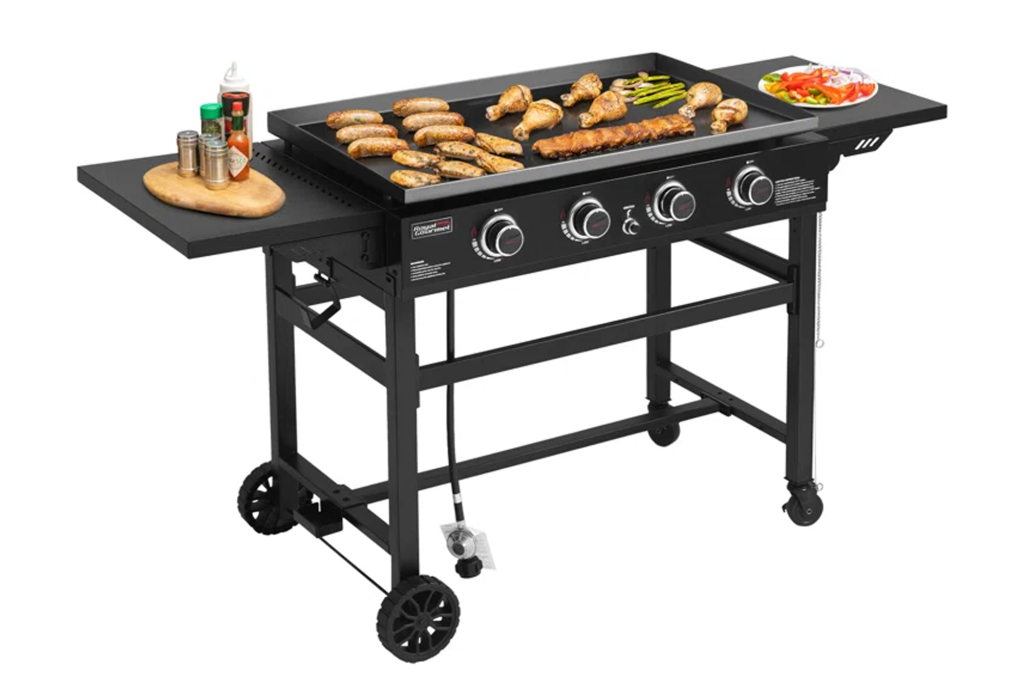 Royal Gourmet 4-Burner Liquid Propane Gas Griddle with Cover