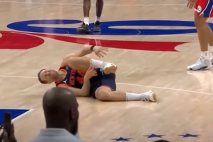 Bojan Bogdanovic injured his foot in Game 4 of the Knicks-76ers series.