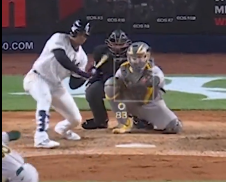 The 3-2 pitch that was called a strike.