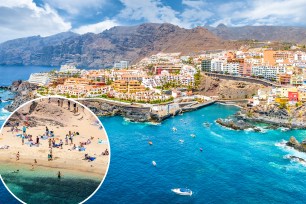 Aerial landscape of beaches on the Canary Islands