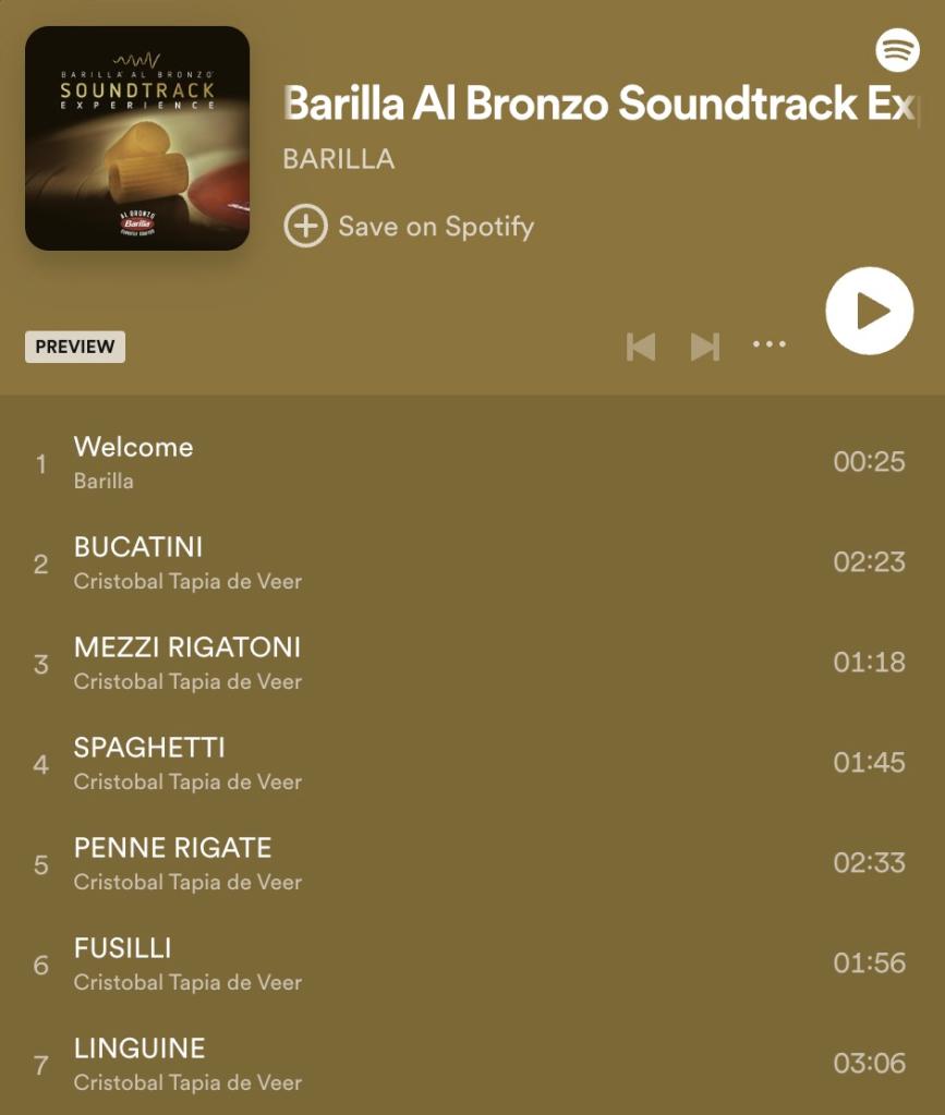 Barilla® and Three-Time Emmy Award Winning Composer Cristobal Tapia de Veer Team Up to Create the Al Bronzo Soundtrack