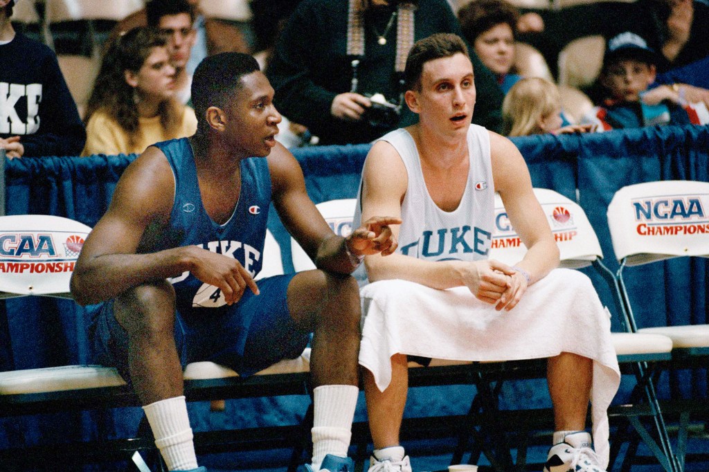 Bobby Hurley, pictured in 1993, starred at Duke while playing basketball in college.