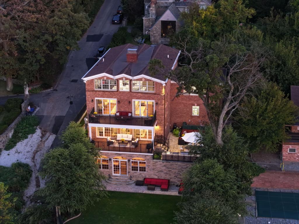 The residence spans a gracious four stories.