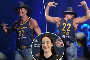 Tim McGraw honors Caitlin Clark at concert