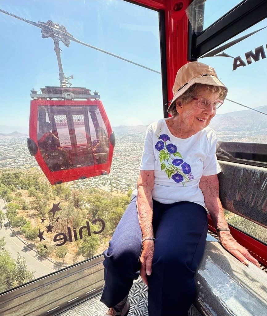 Joy Ryan taking in the view of Santiago in Chile.