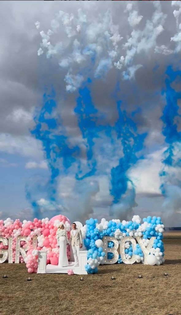 The video showed there was more to just the planes making loops in the air — as sparks and confetti added to the insane reveal. 