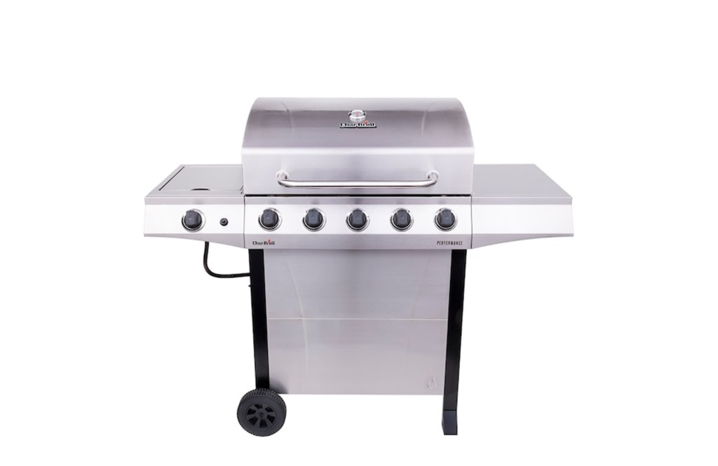 Char-Broil Performance Series Silver 5-Burner Liquid Propane Gas Grill with 1 Side Burner
