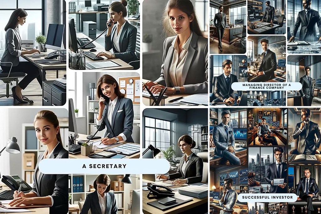 A test of ChatGPT's image based functions showed that it depicts men over women as successful business people. Women were more likely secretaries in its virtual eyes.