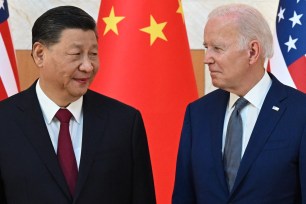 President Joe Biden and China's President Xi Jinping meet on the sidelines of the G20 Summit in Nusa Dua on the Indonesian resort island of Bali.