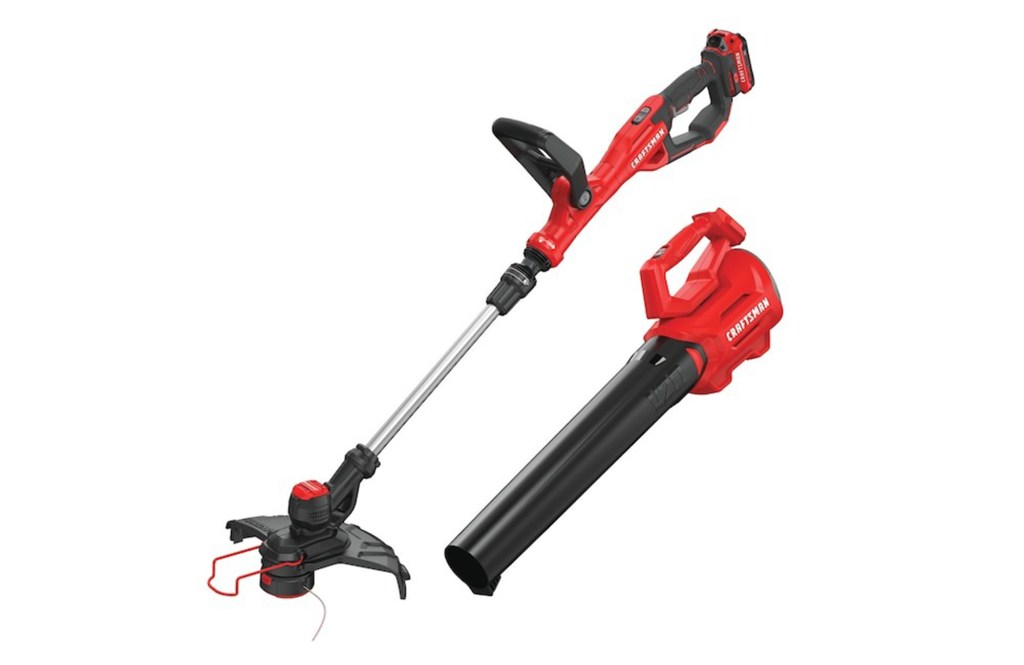 CRAFTSMAN V20 20-volt Max Cordless Battery String Trimmer and Leaf Blower Combo Kit 2 Ah (Battery & Charger Included)