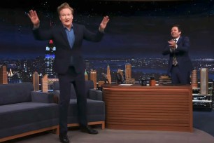 Former late-night TV personality Conan O’Brien returned to “The Tonight Show” on Tuesday for the first time since exiting the job in 2010.