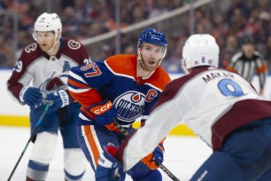 Oilers center Connor McDavid scored twice against the Avalanche in the team's last meeting.