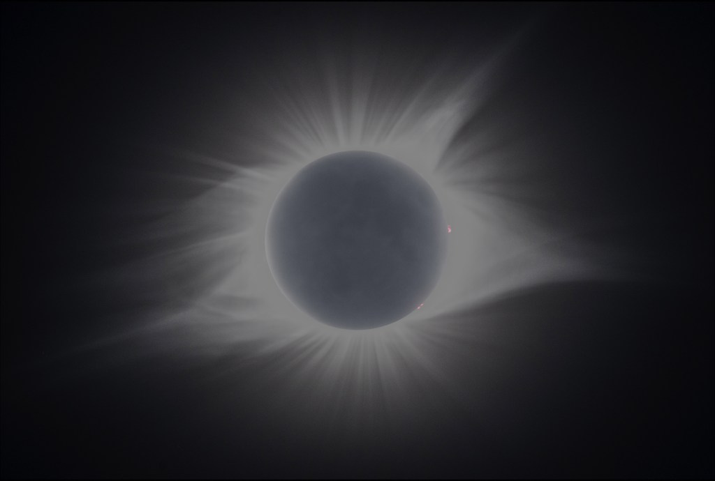 A photo of the eclipsed sun