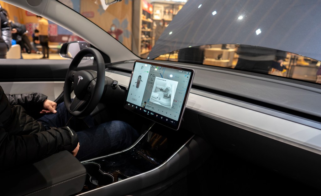 Inside of Tesla Model 3