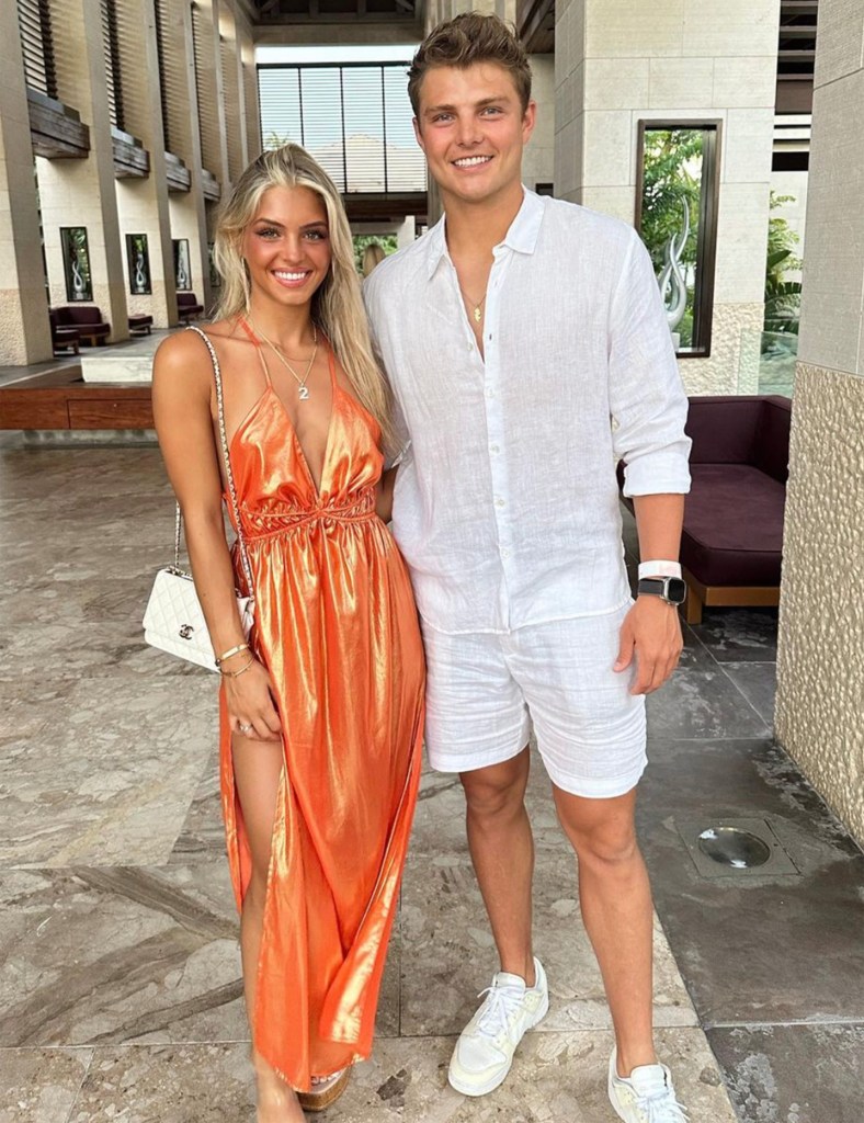 Nicolette Dellanno and Zach Wilson vacationed together before the 2023 season, which would be his last with the Jets.