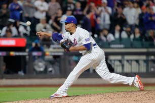 Edwin Diaz recorded his fourth save of the season during the Mets' win against the Pirates on Monday.