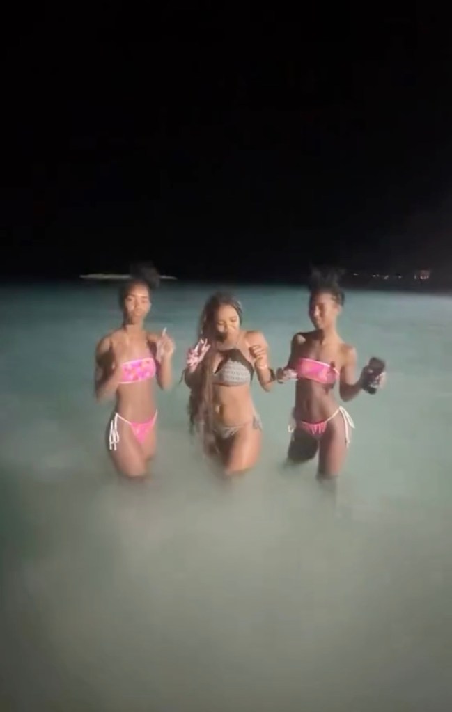 Bryce James spends time with Diddy's daughters on vacation