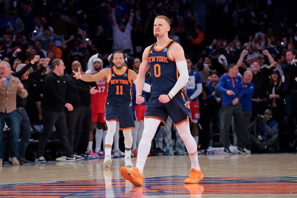 Donte DiVincenzo scored 19 points for the Knicks in their Game 2 win Monday.