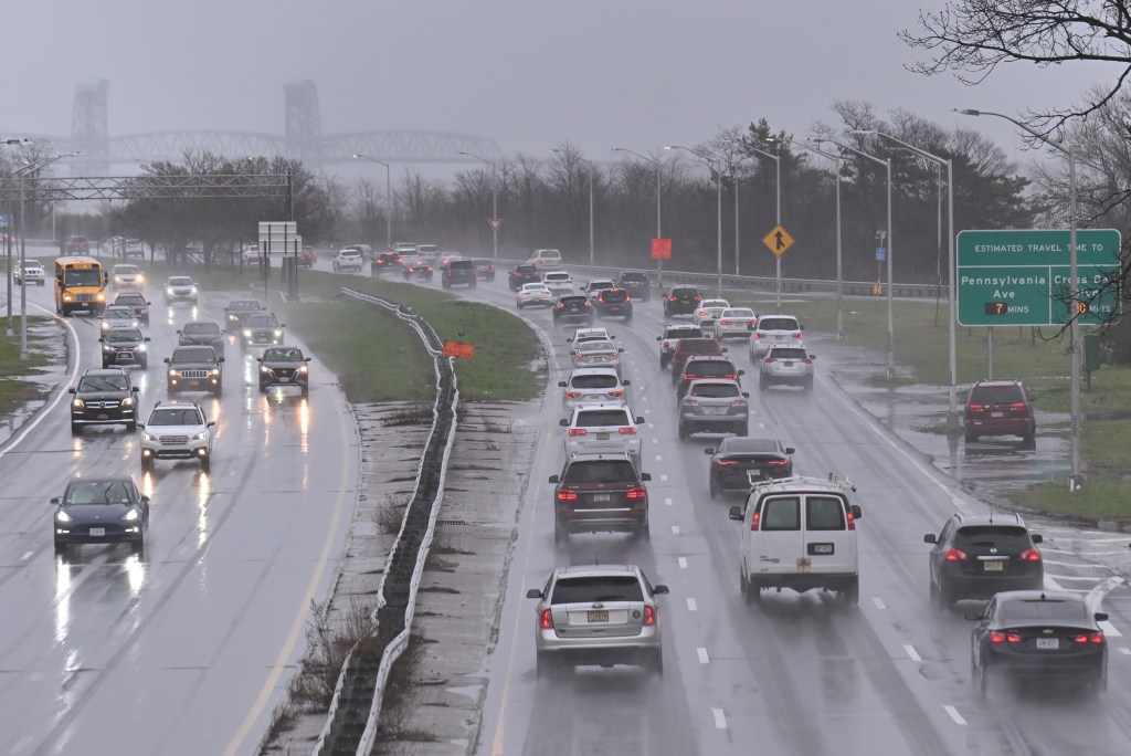 Cars on highway.