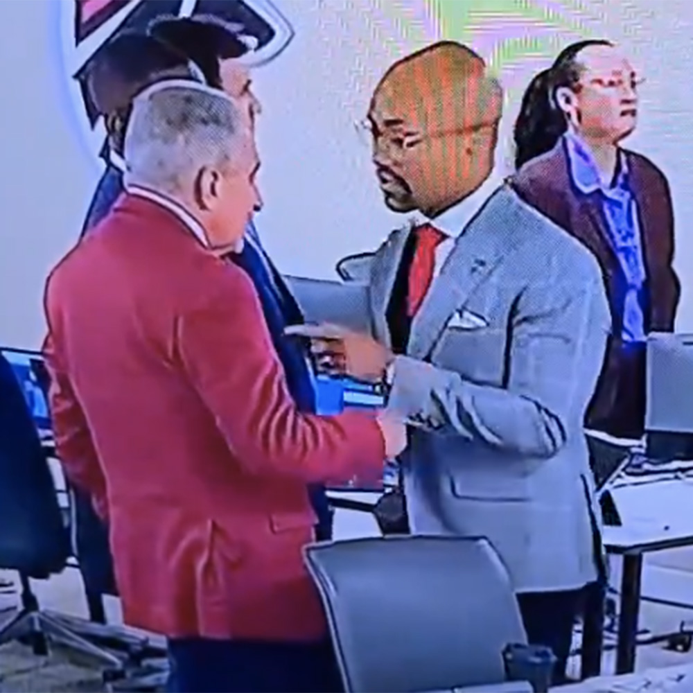 Falcons GM Terry Fontenot and team owner Arthur Blank appeared to be in a serious discussion Atlanta selected Washington quarterback Michael Penix Jr. with the No. 8 overall pick in the NFL Draft on April 25, 2024.