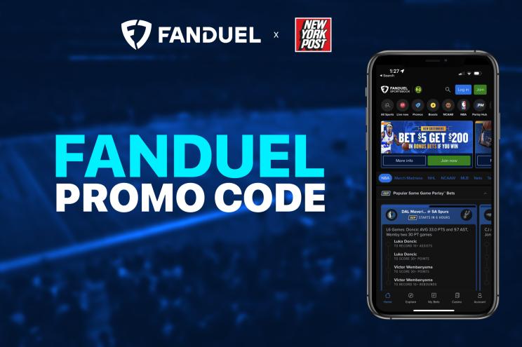 FanDuel promo code graphic.