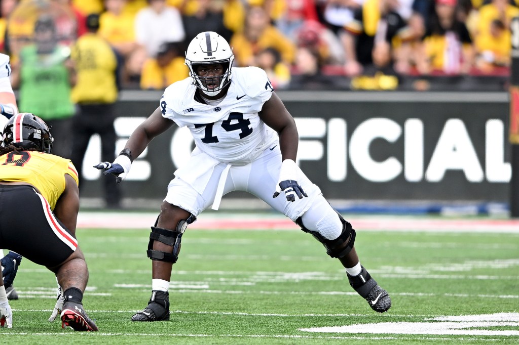 Olu Fashanu said that he allowed one sack during his collegiate career at Penn State.