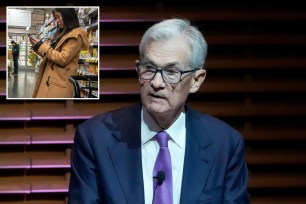 Supermarket shopper and Fed Chair Jerome Powell