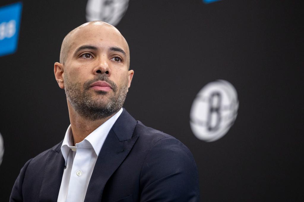 The Brooklyn Nets hold an introductory press conference for head coach Jordi Fernandez, Wednesday, April 24, 2024, in Brooklyn, NY.