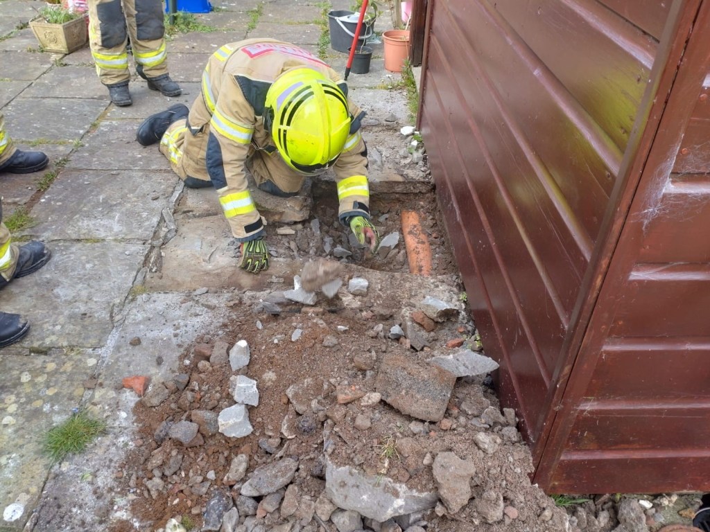 The USAR Team utilized ‘Delsar’ listening and seismic detection equipment and technical search cameras to pinpoint the dog’s exact location.