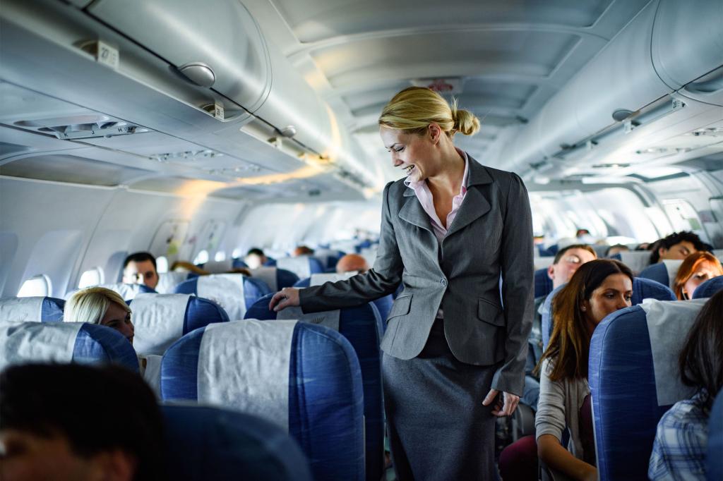 The flight attendant hardly engages with the changes because she believes the person who purchased the desired seat has the right to sit in for the flight.