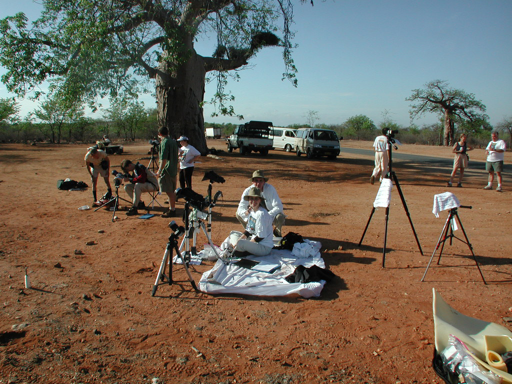 Gordon Telepun and friends at an eclipse in Zimbabwe