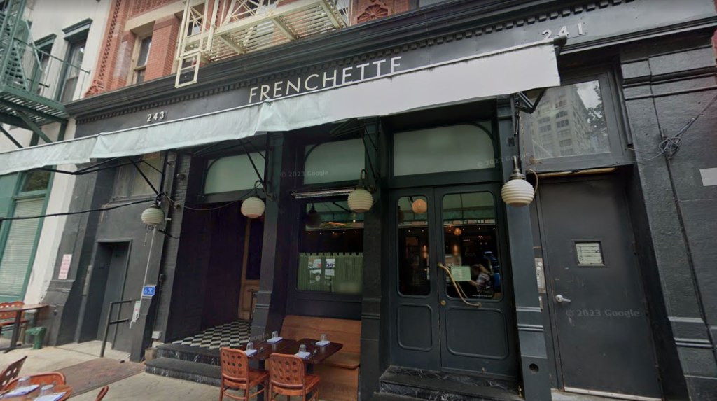 A restaurant named Frenchette with tables and chairs