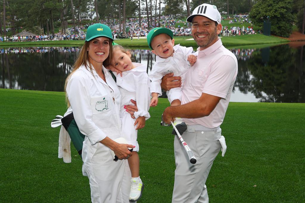 Sergio Garcia and family at 2022 Masters