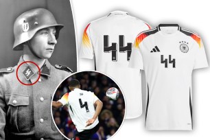 Adidas has barred German fans from customizing soccer jerseys with the number 44 after concerns that the figures resembled the World War II-era Nazi SS symbol.