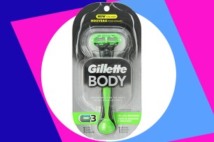 A razor in a package