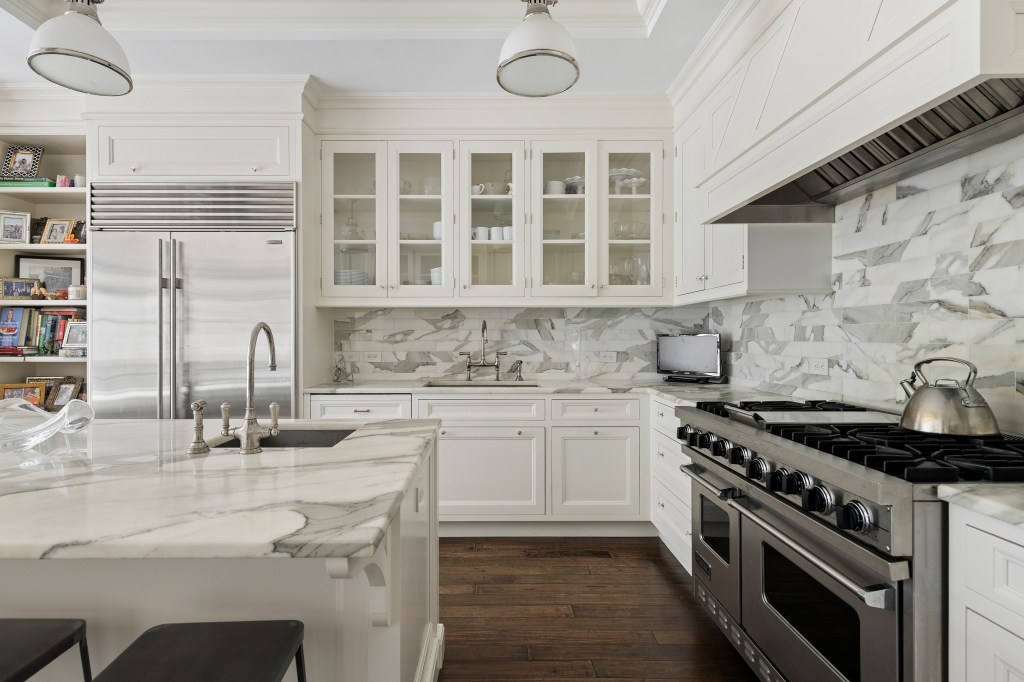 The chef's kitchen is a focal point of the home on E. 68th St. . 