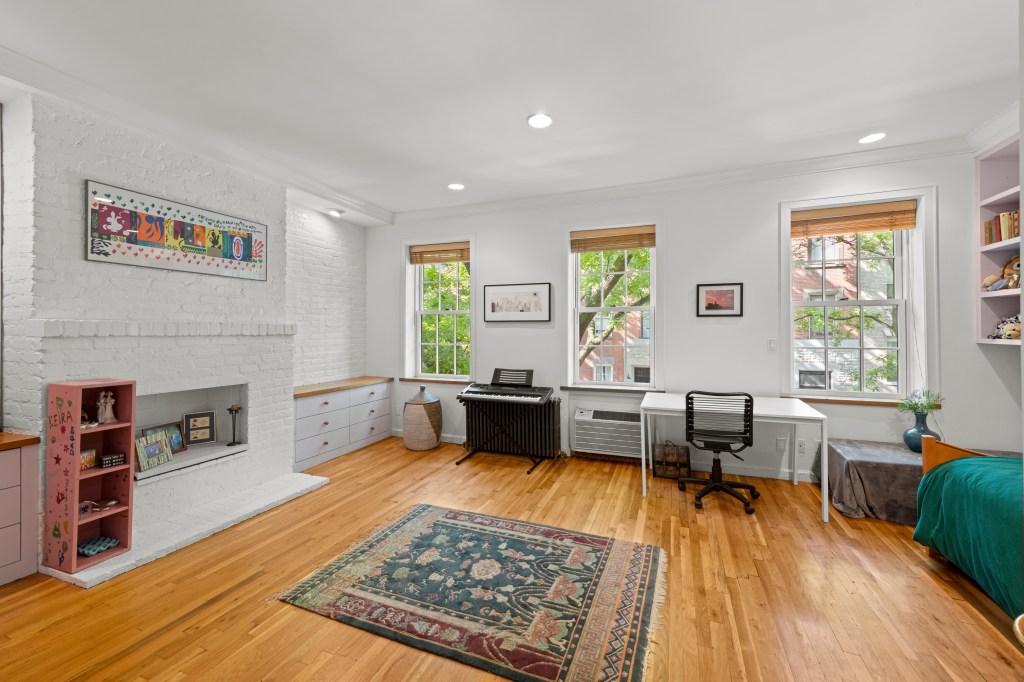 One of multiple bedrooms in the townhouse. 