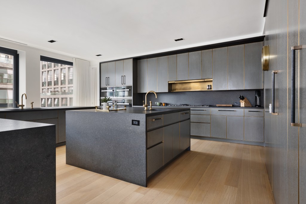 A high glam chef's kitchen in the High Line condo