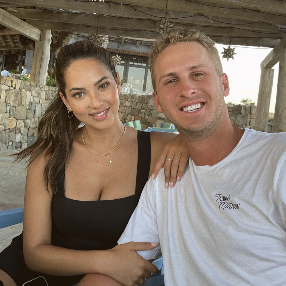 Jared Goff and Christen Harper. 