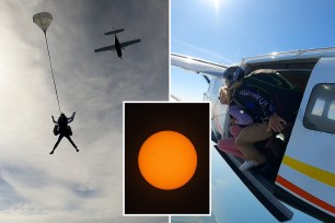 A group of 30 skydivers are coming together to get the best possible view of the solar eclipse on April 8, 2024 — literally in the sky.