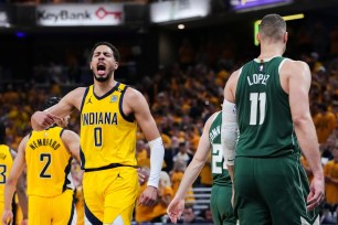 Tyrese Haliburton and the Pacers look to close out their series with the Bucks on Tuesday night in Milwaukee.